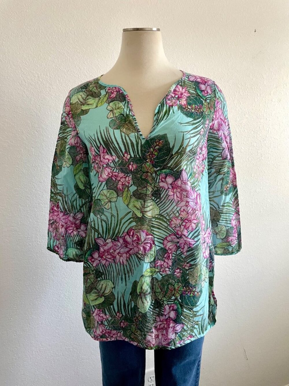ALA VON AUERSPERG Izzy Cotton Top Beach Summer Tunic in Paradise